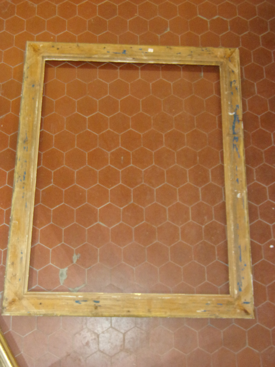 Grand Cadre époque 19ème, en bois doré.-photo-5