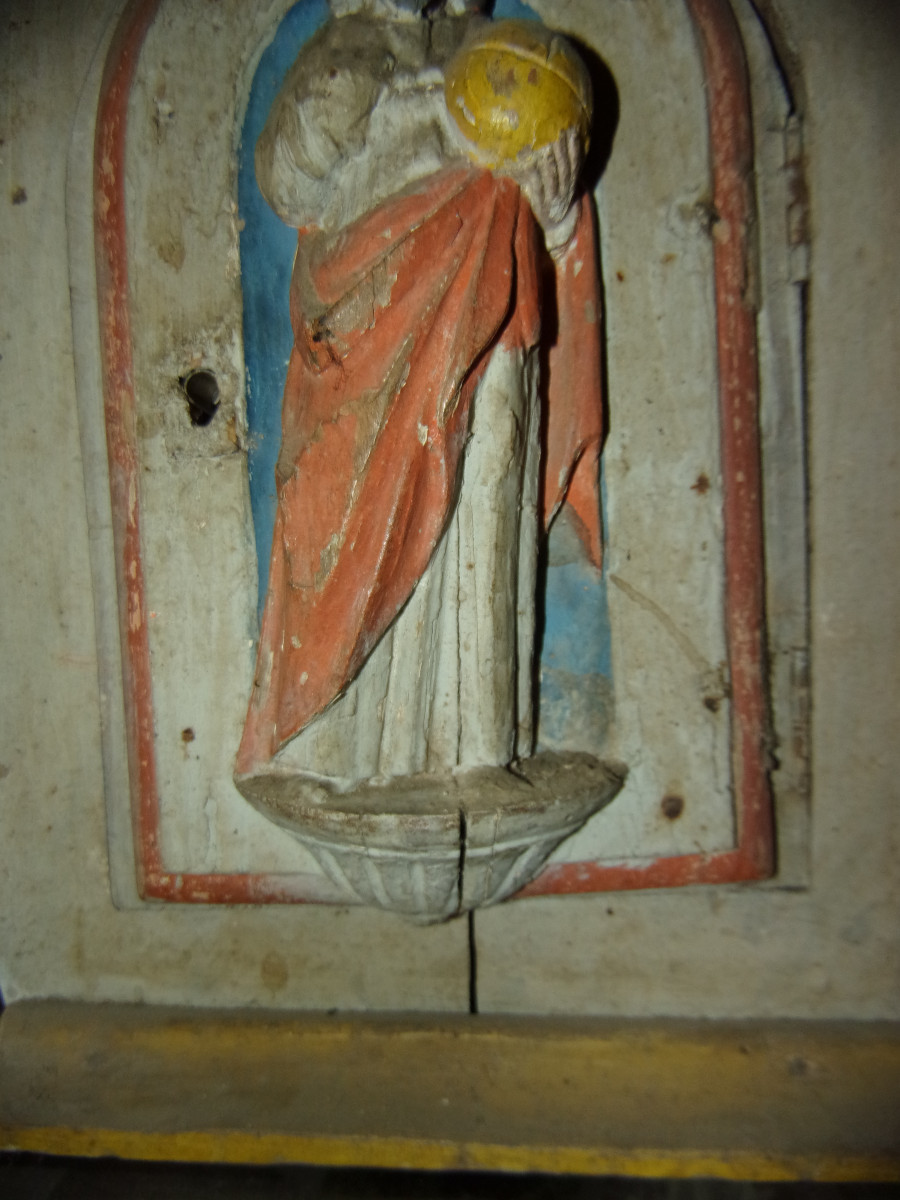 Polychrome Wooden Tabernacle, Christ Salvador Mundi, 18th Century.-photo-5