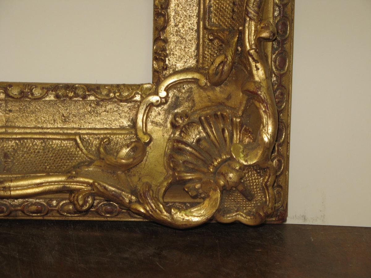 Cadre époque 19ème En Bois Doré.-photo-3