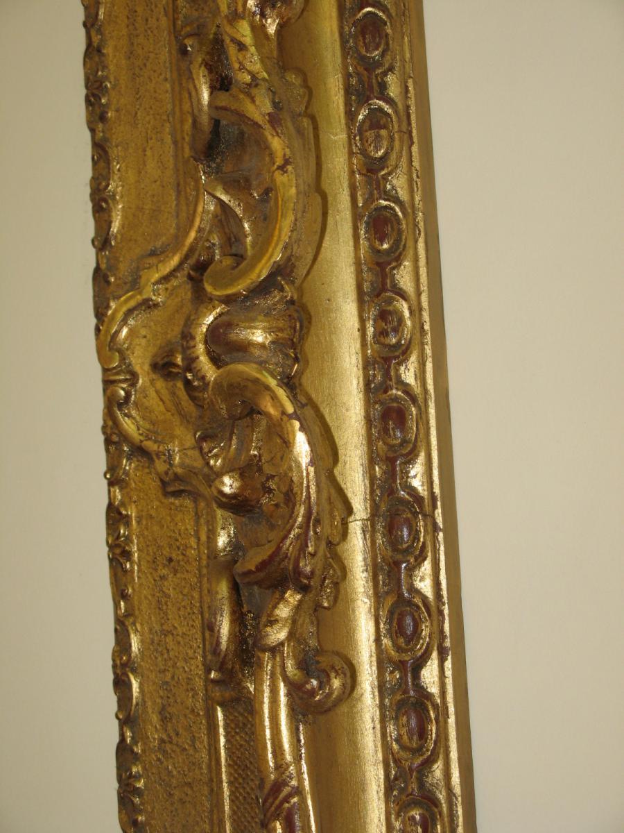 Cadre époque 19ème En Bois Doré.-photo-2