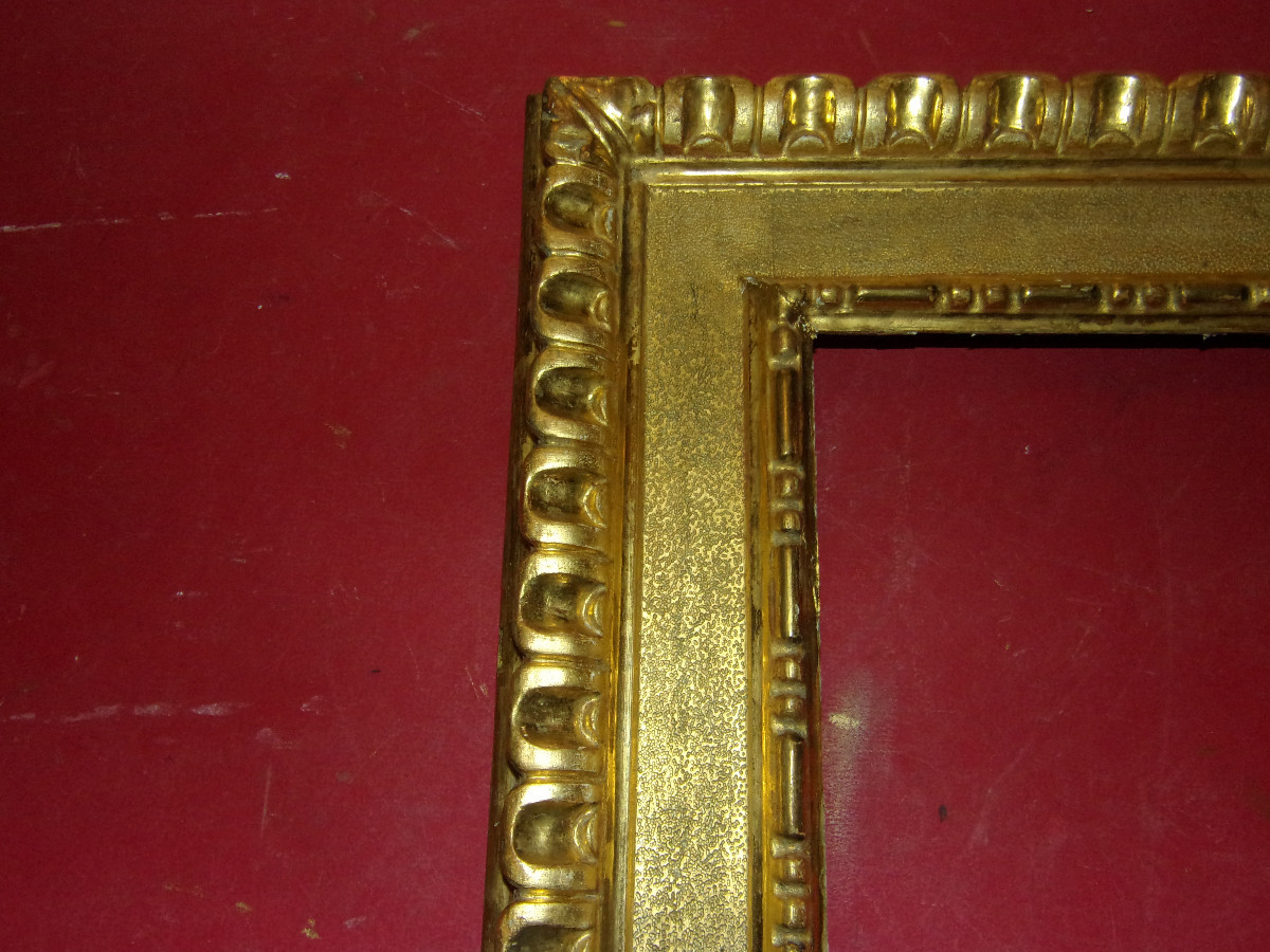 Cadre à cassetta Italien , époque 17ème, en bois doré.-photo-2
