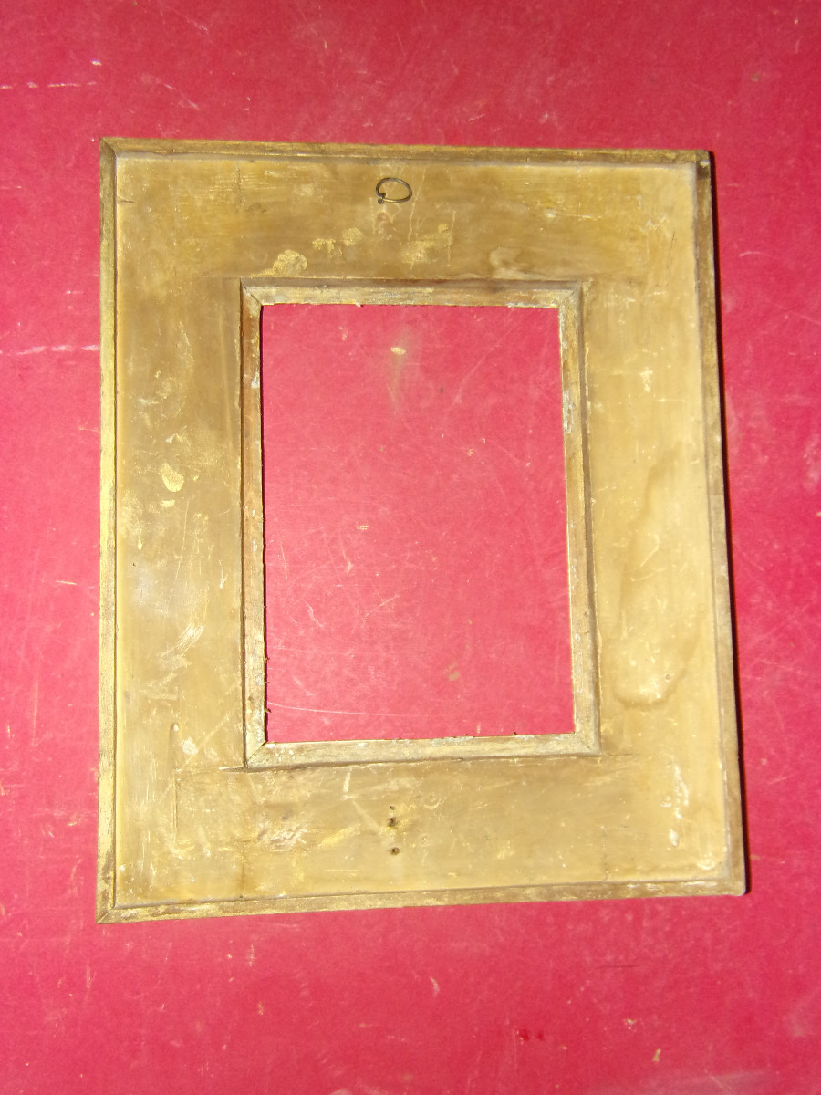 Cadre à cassetta Italien , époque 17ème, en bois doré.-photo-6