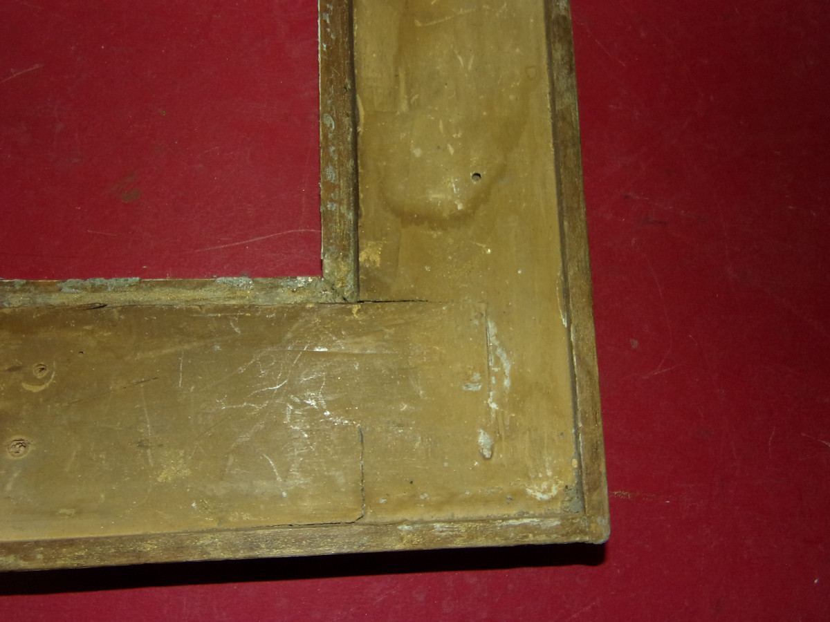 Cadre à cassetta Italien , époque 17ème, en bois doré.-photo-7