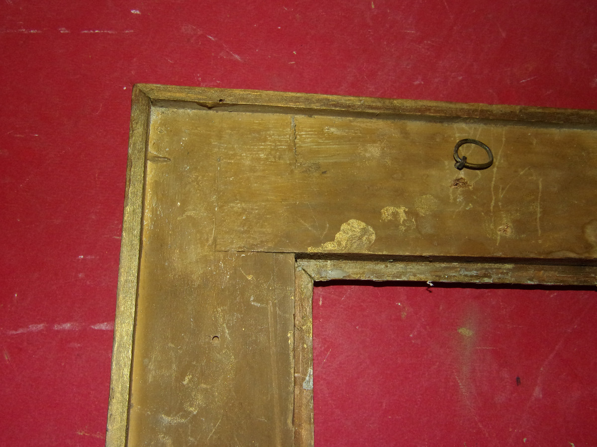 Cadre à cassetta Italien , époque 17ème, en bois doré.-photo-8