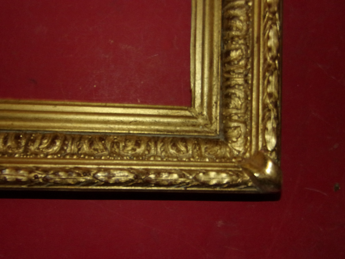 Cadre époque 19ème, en bois doré.-photo-4