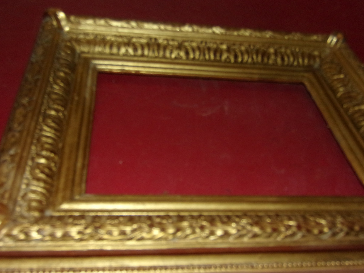 Cadre époque 19ème, en bois doré.-photo-3