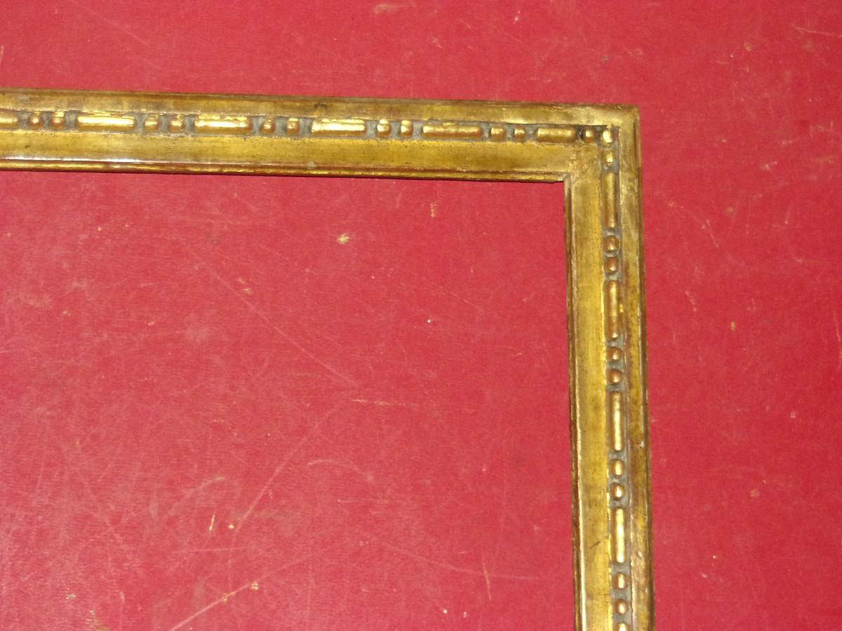 Cadre époque 18 ème, Louis XVI, en bois doré.-photo-3