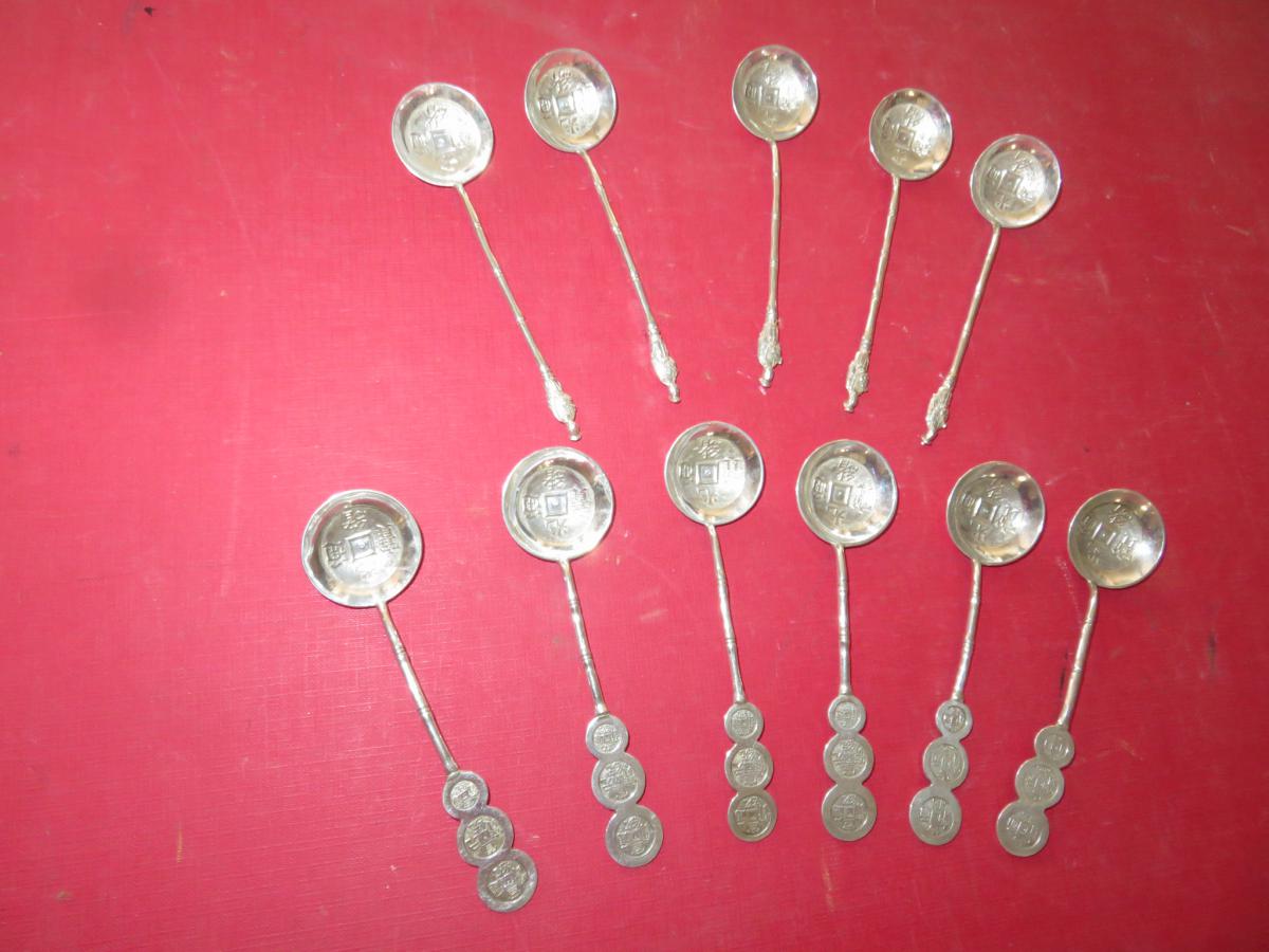 Eleven Silver Spoons, Late 19th Time.