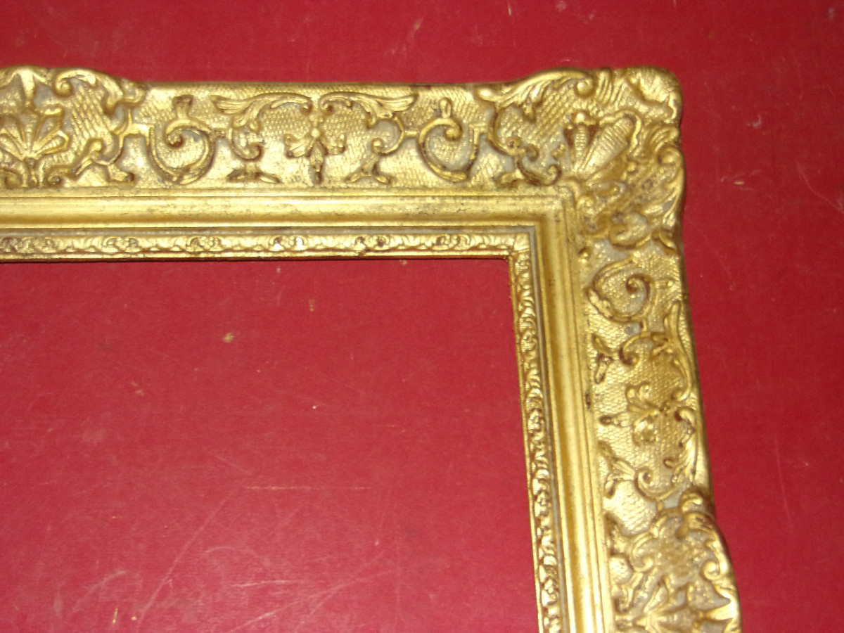 Cadre époque 19ème, en bois doré.-photo-3