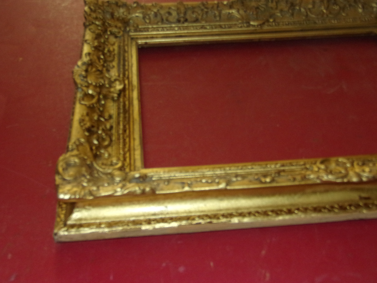 Cadre époque 19ème, en bois doré.-photo-3