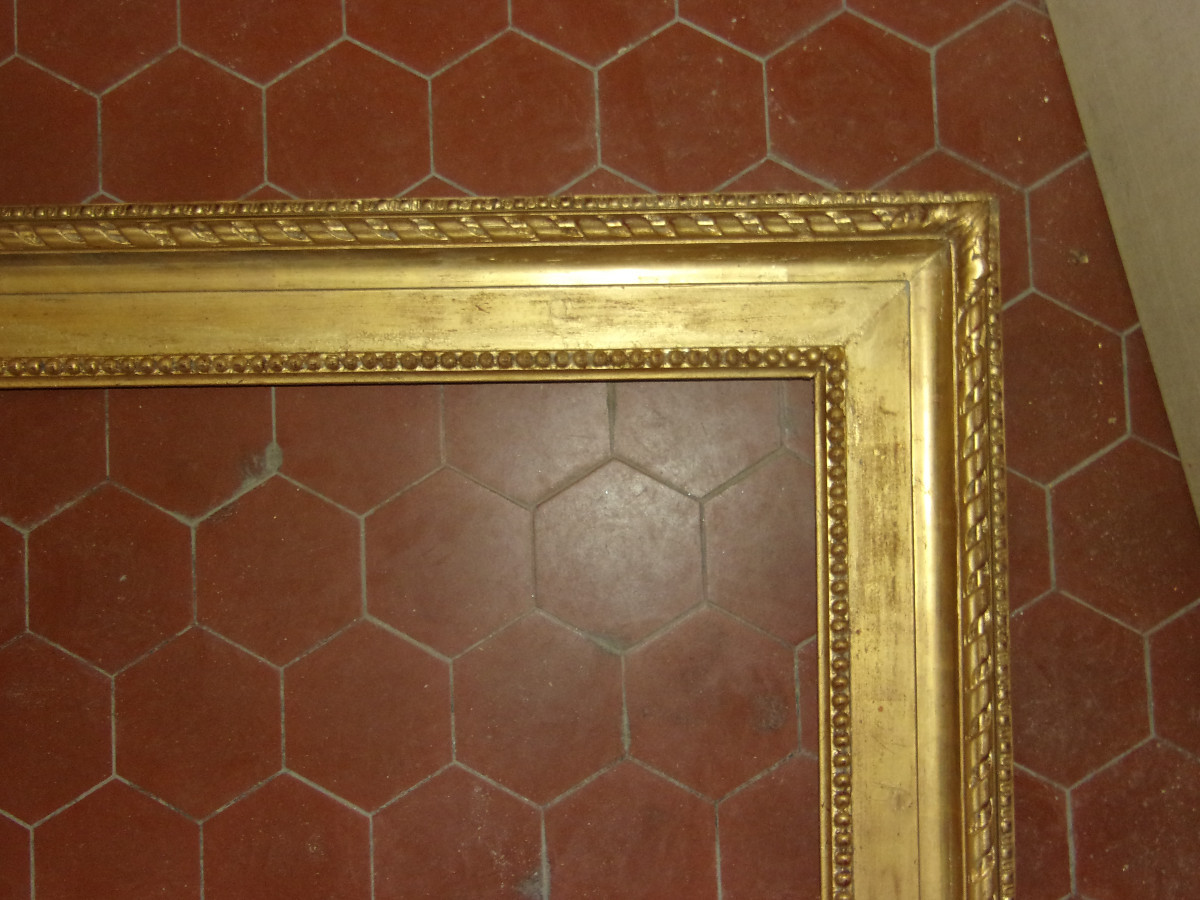 Large 19th Century Frame, In Gilded Wood.-photo-3