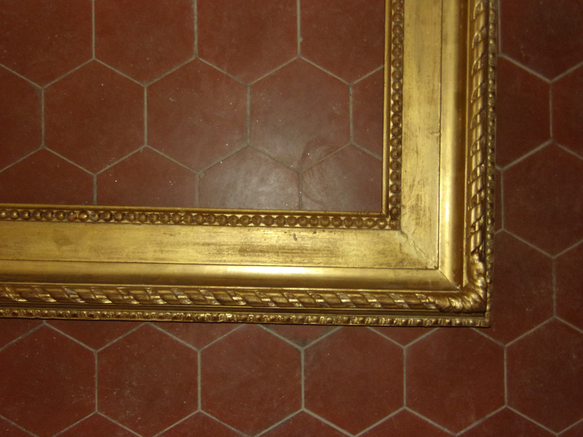 Large 19th Century Frame, In Gilded Wood.-photo-4