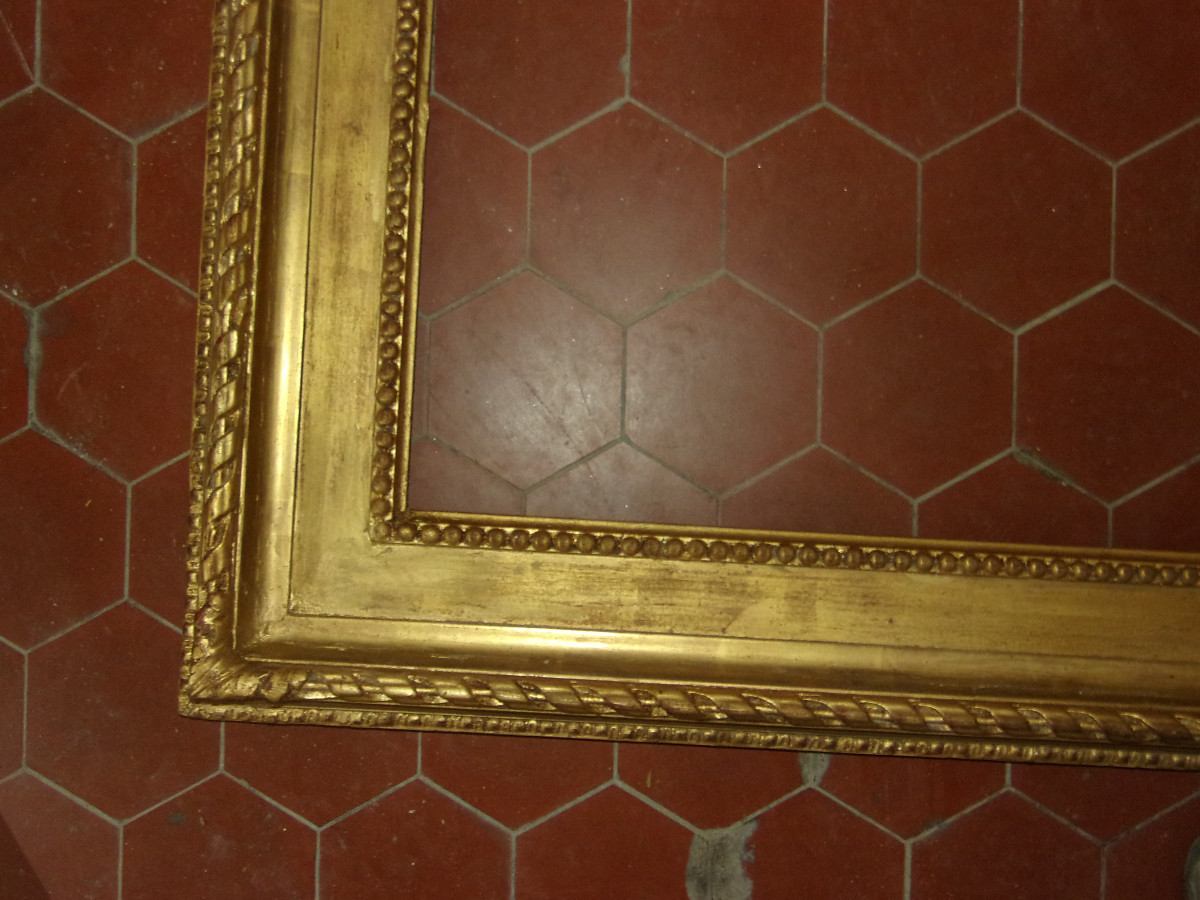Large 19th Century Frame, In Gilded Wood.-photo-1