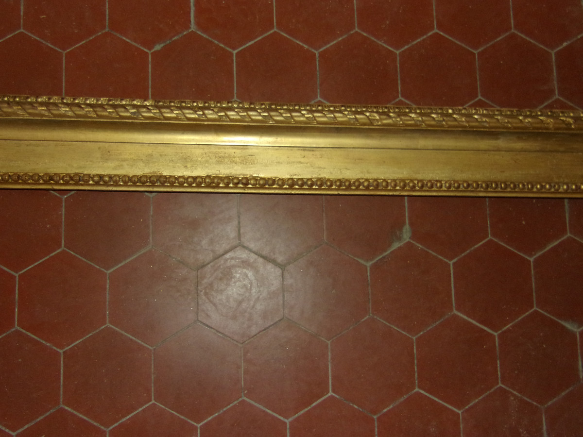 Large 19th Century Frame, In Gilded Wood.-photo-2