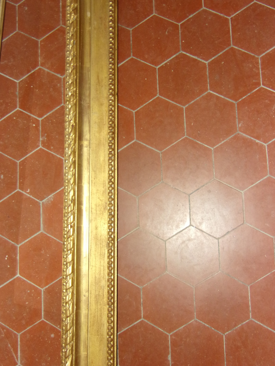 Large 19th Century Frame, In Gilded Wood.-photo-3