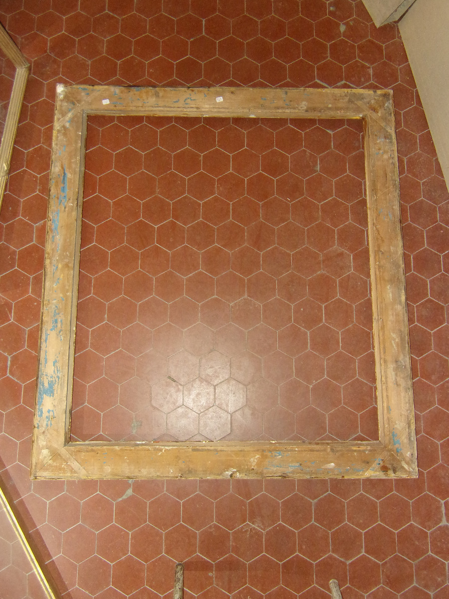 Large 19th Century Frame, In Gilded Wood.-photo-5