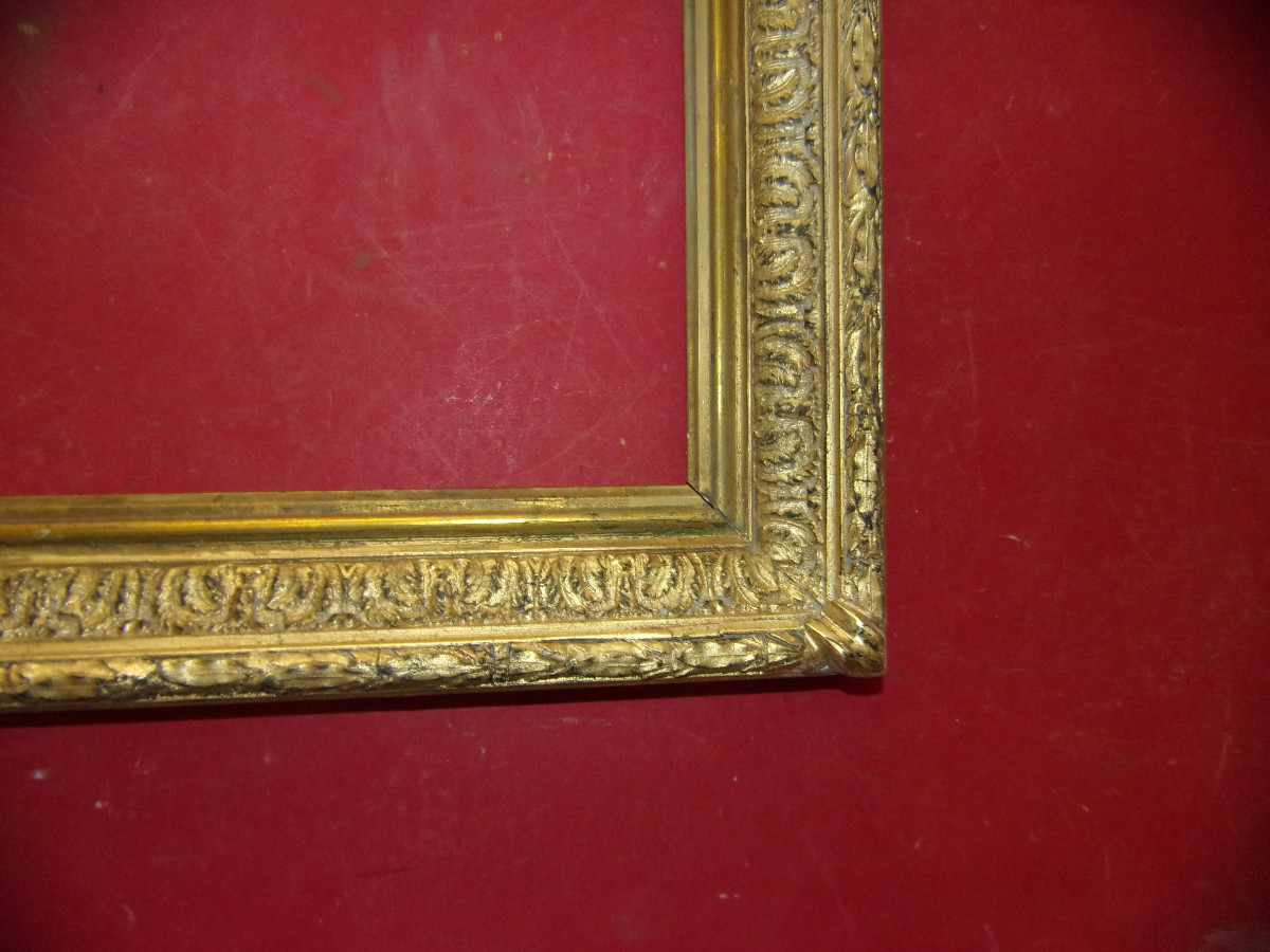 Cadre époque 19ème, en bois doré.-photo-4