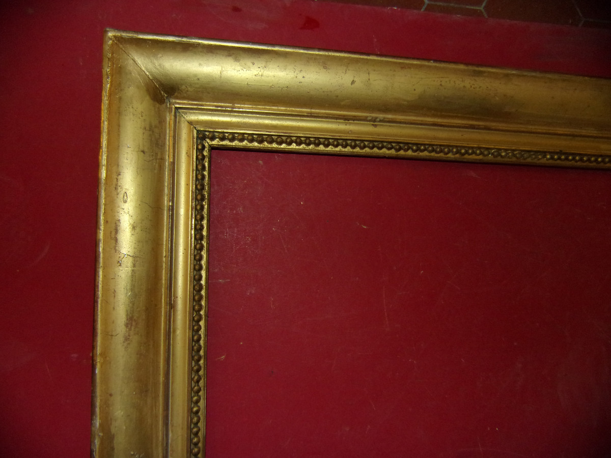 Cadre époque 19ème, en bois doré.-photo-2