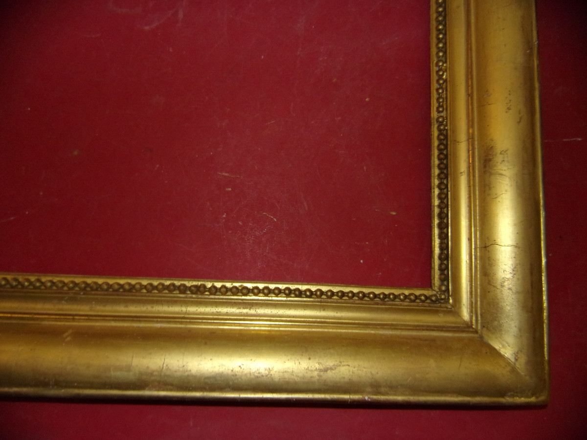 Cadre époque 19ème, en bois doré.-photo-4