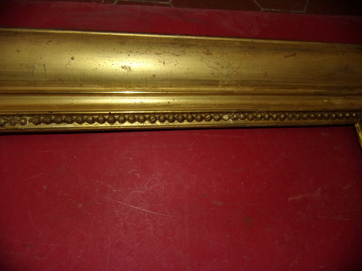 Cadre époque 19ème, en bois doré.-photo-2