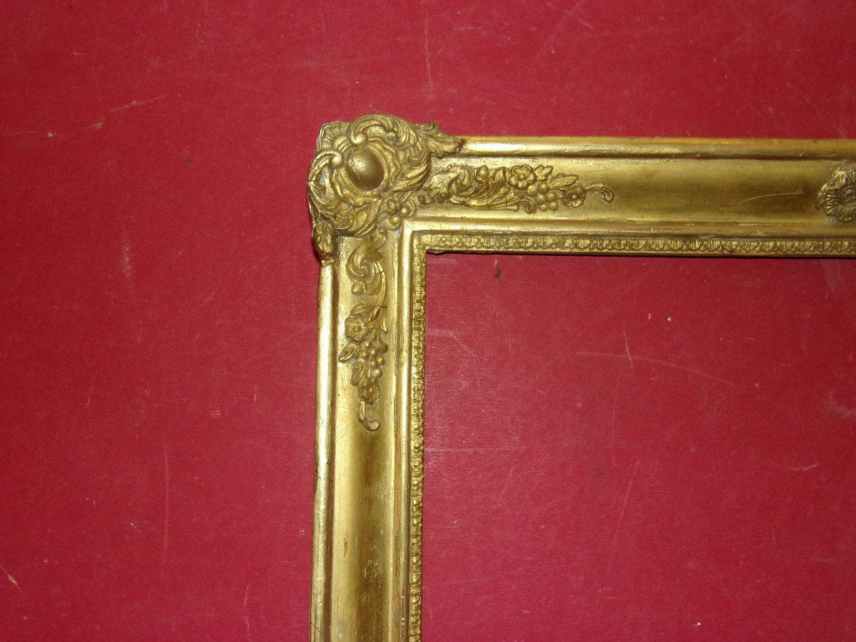 Cadre époque 19ème, en bois doré.-photo-2