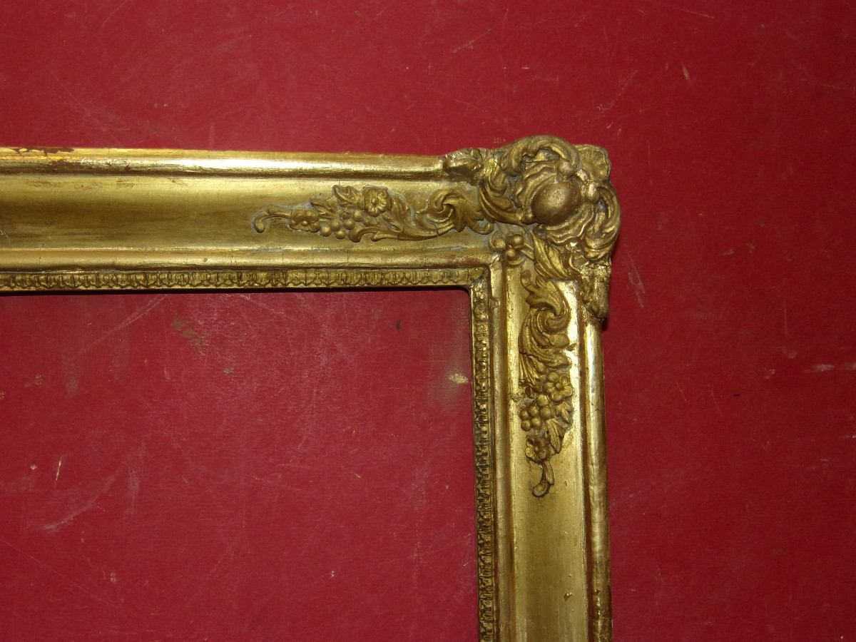 Cadre époque 19ème, en bois doré.-photo-3