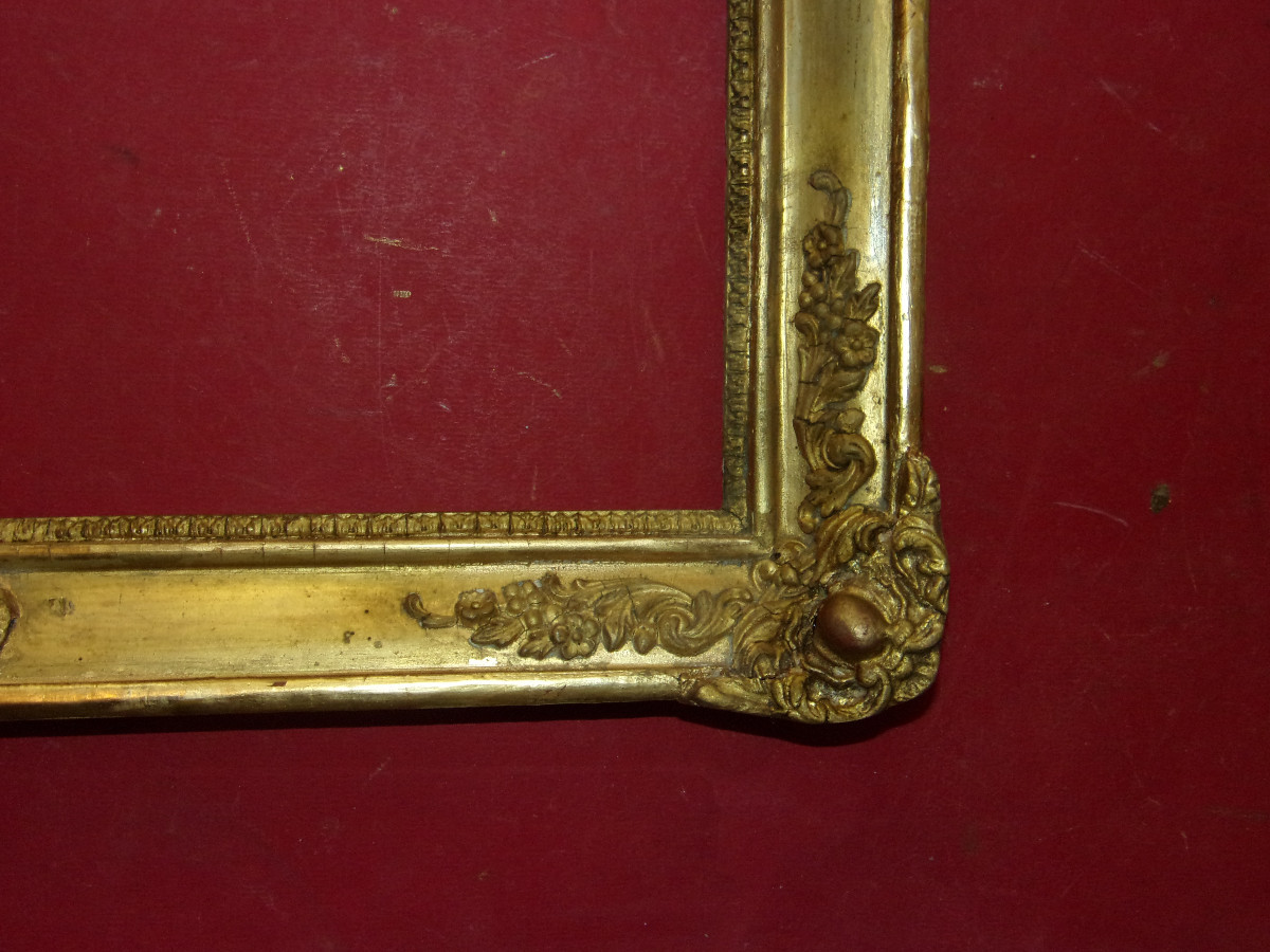 Cadre époque 19ème, en bois doré.-photo-4