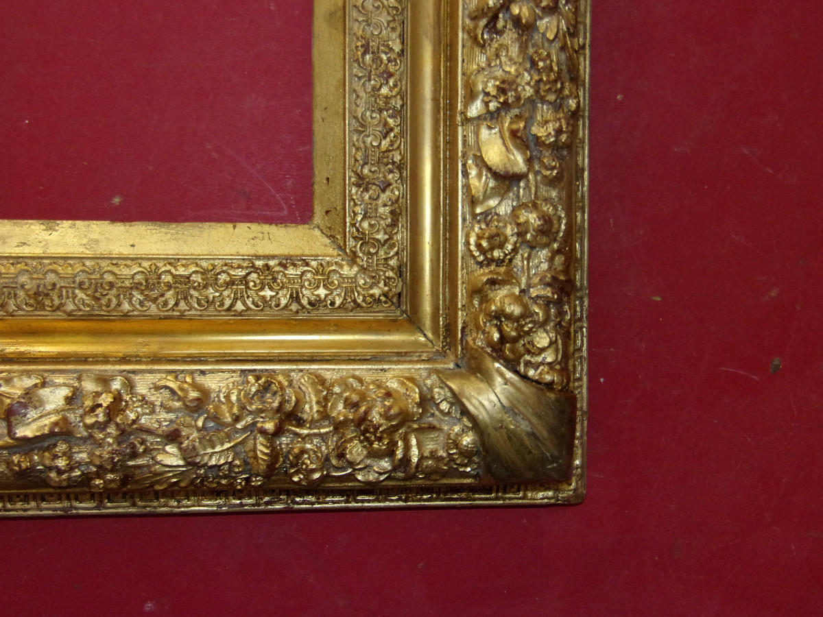 19th Century Gilded Wood Frame.-photo-4