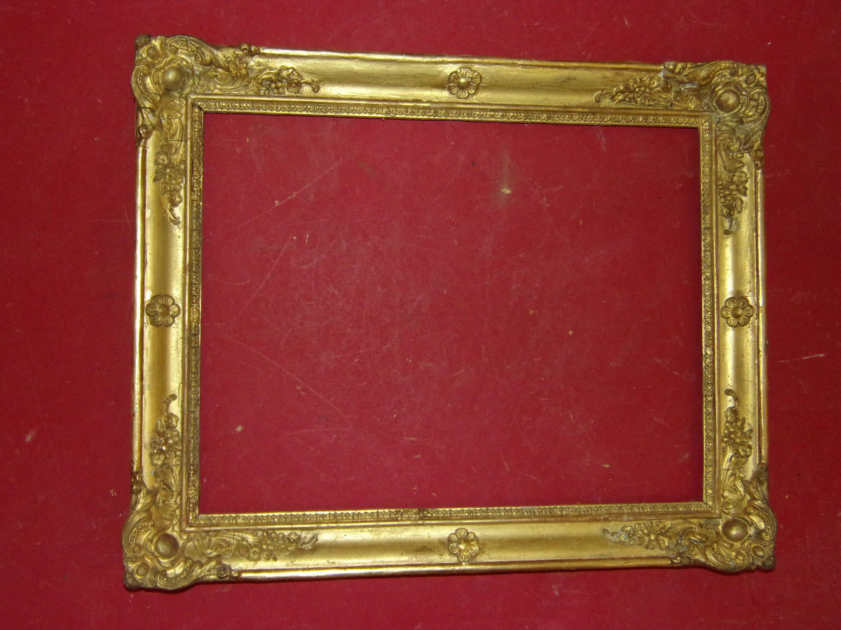 19th Century Gilded Wood Frame.