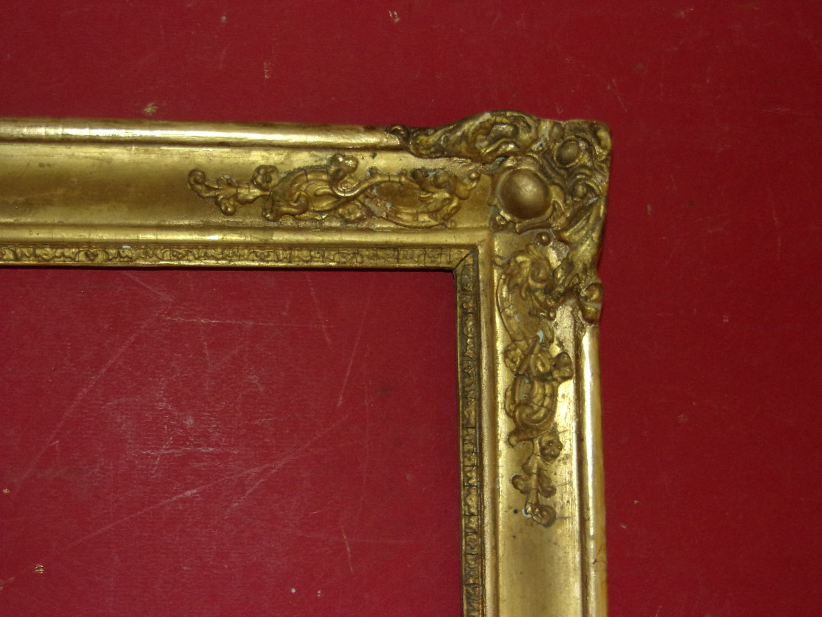19th Century Gilded Wood Frame.-photo-3
