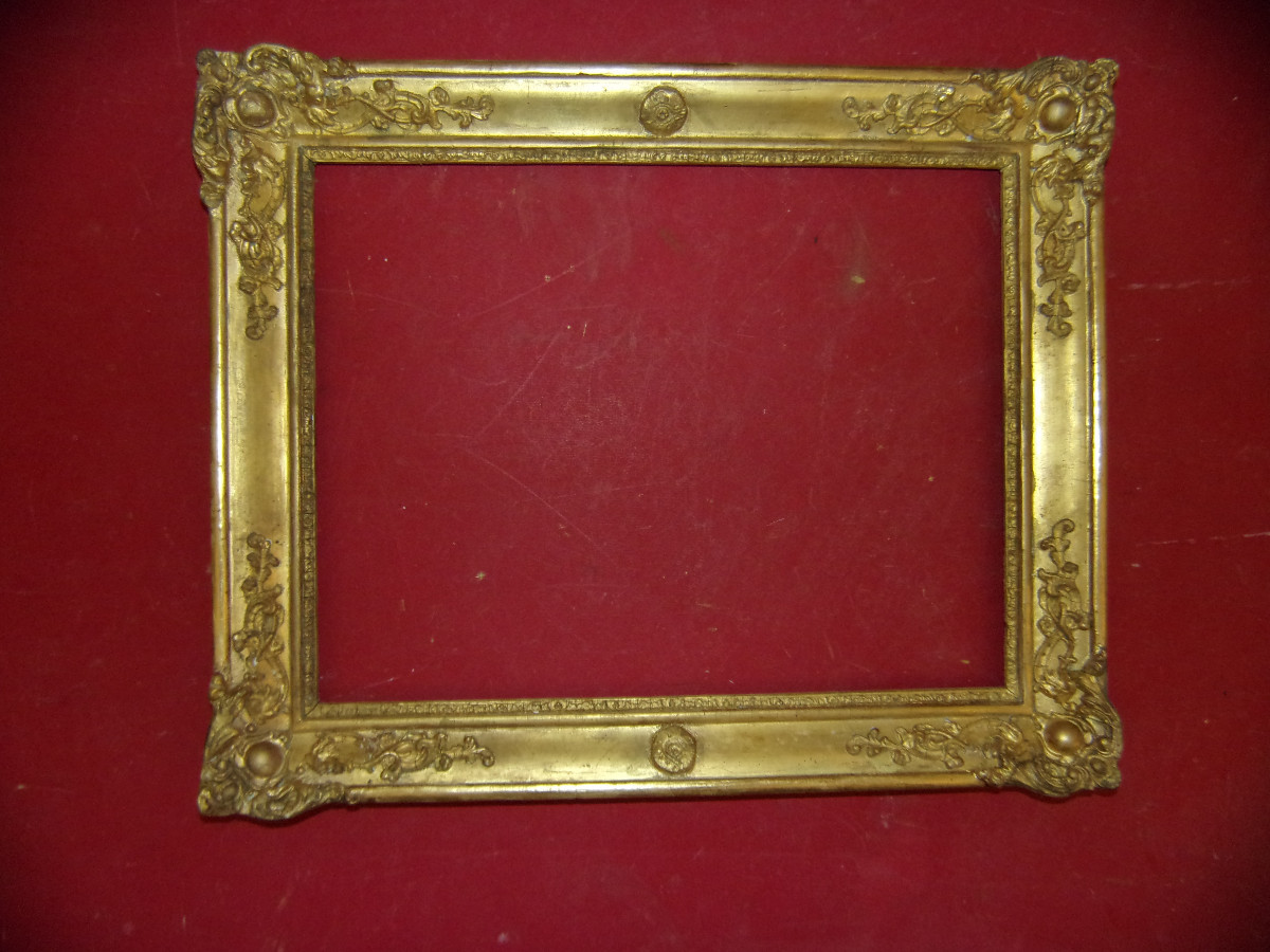 19th Century Gilded Wood Frame.