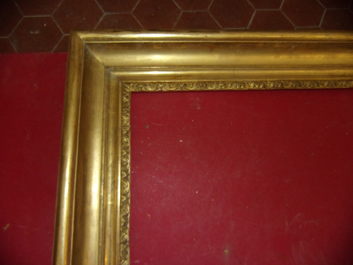 Cadre époque 19ème, en bois doré.-photo-2