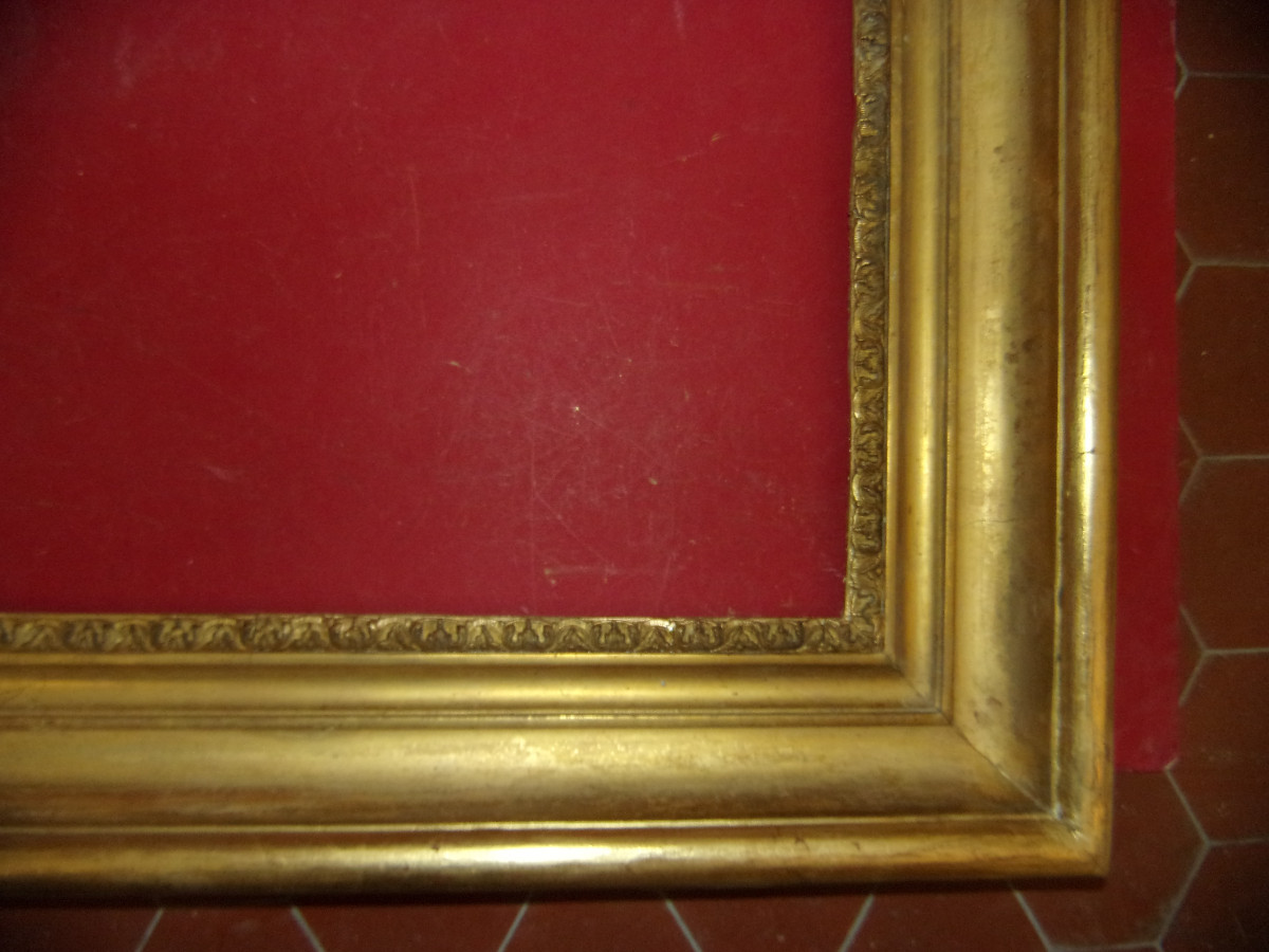 Cadre époque 19ème, en bois doré.-photo-4