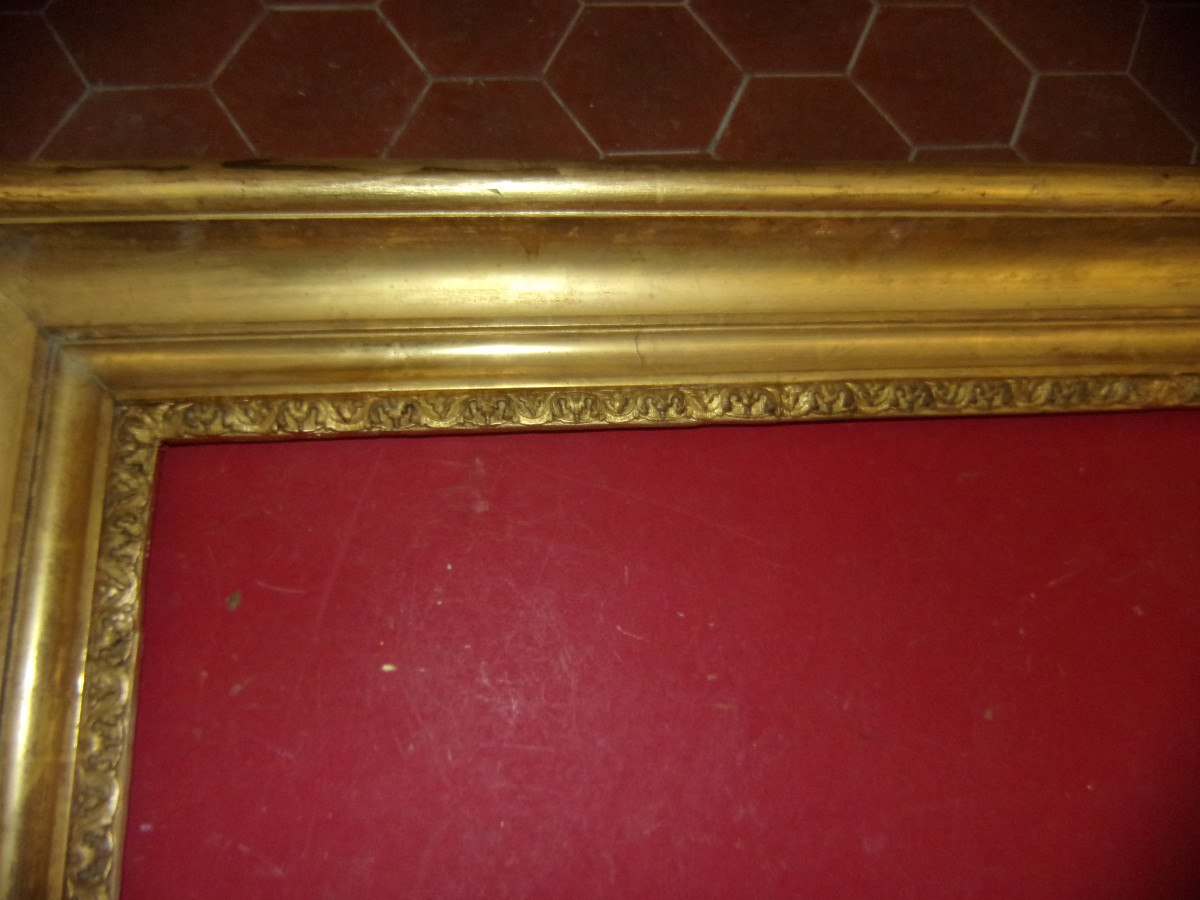 Cadre époque 19ème, en bois doré.-photo-2