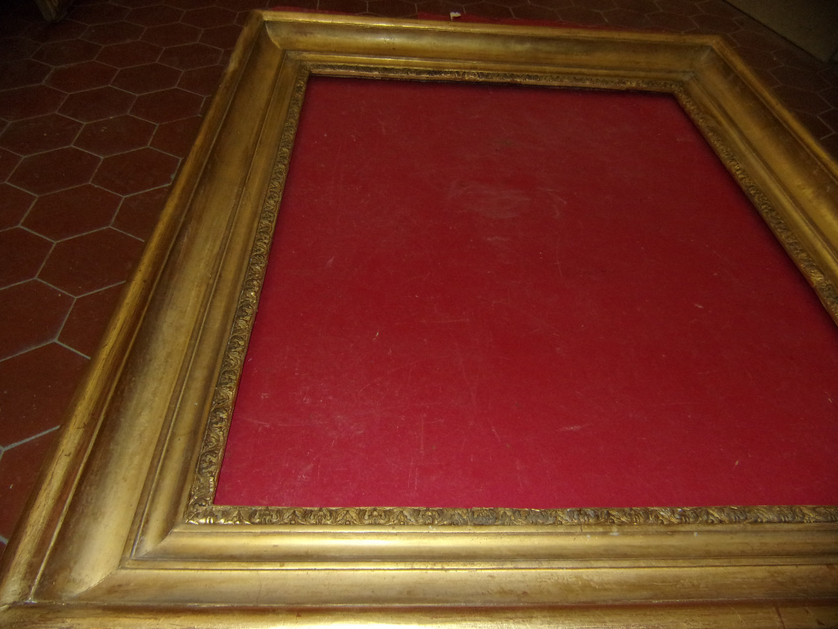 Cadre époque 19ème, en bois doré.-photo-3