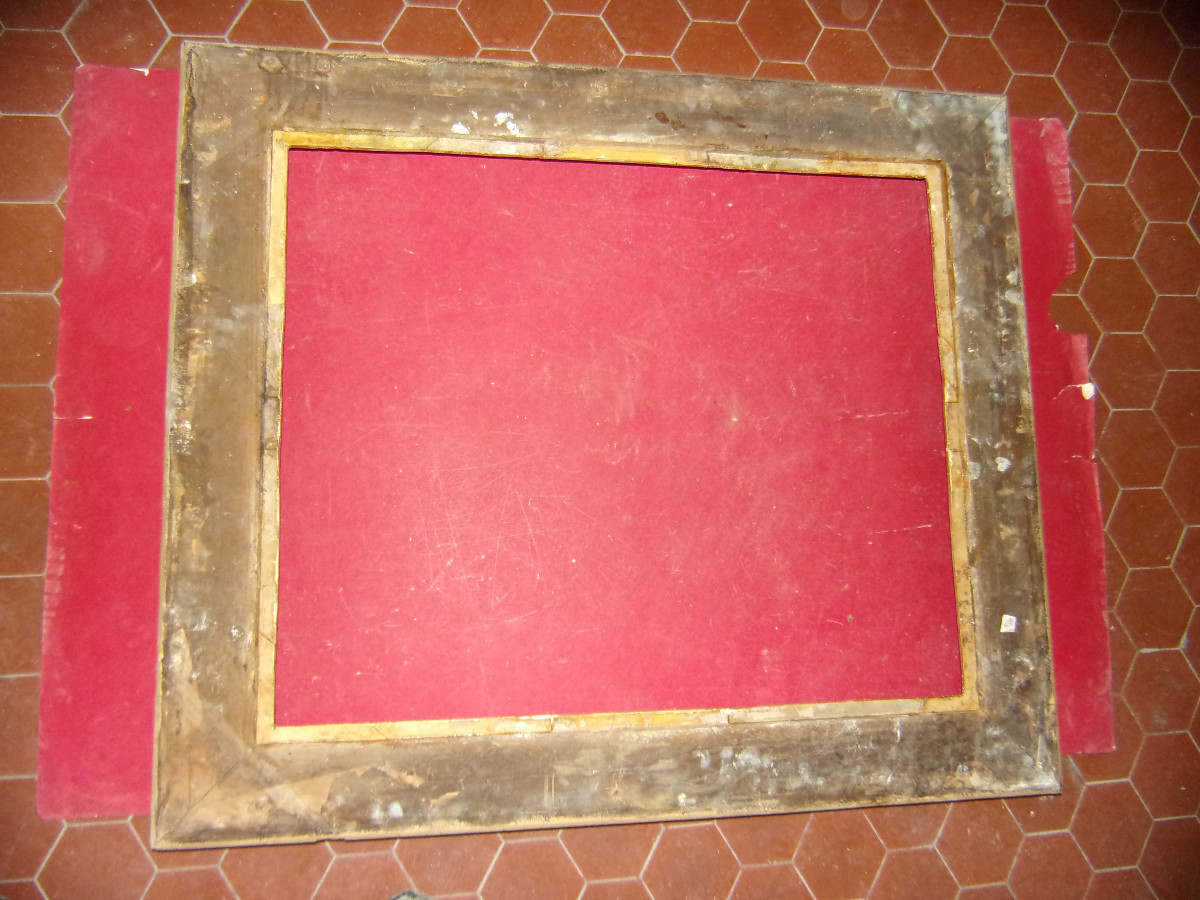 Cadre époque 19ème, en bois doré.-photo-4