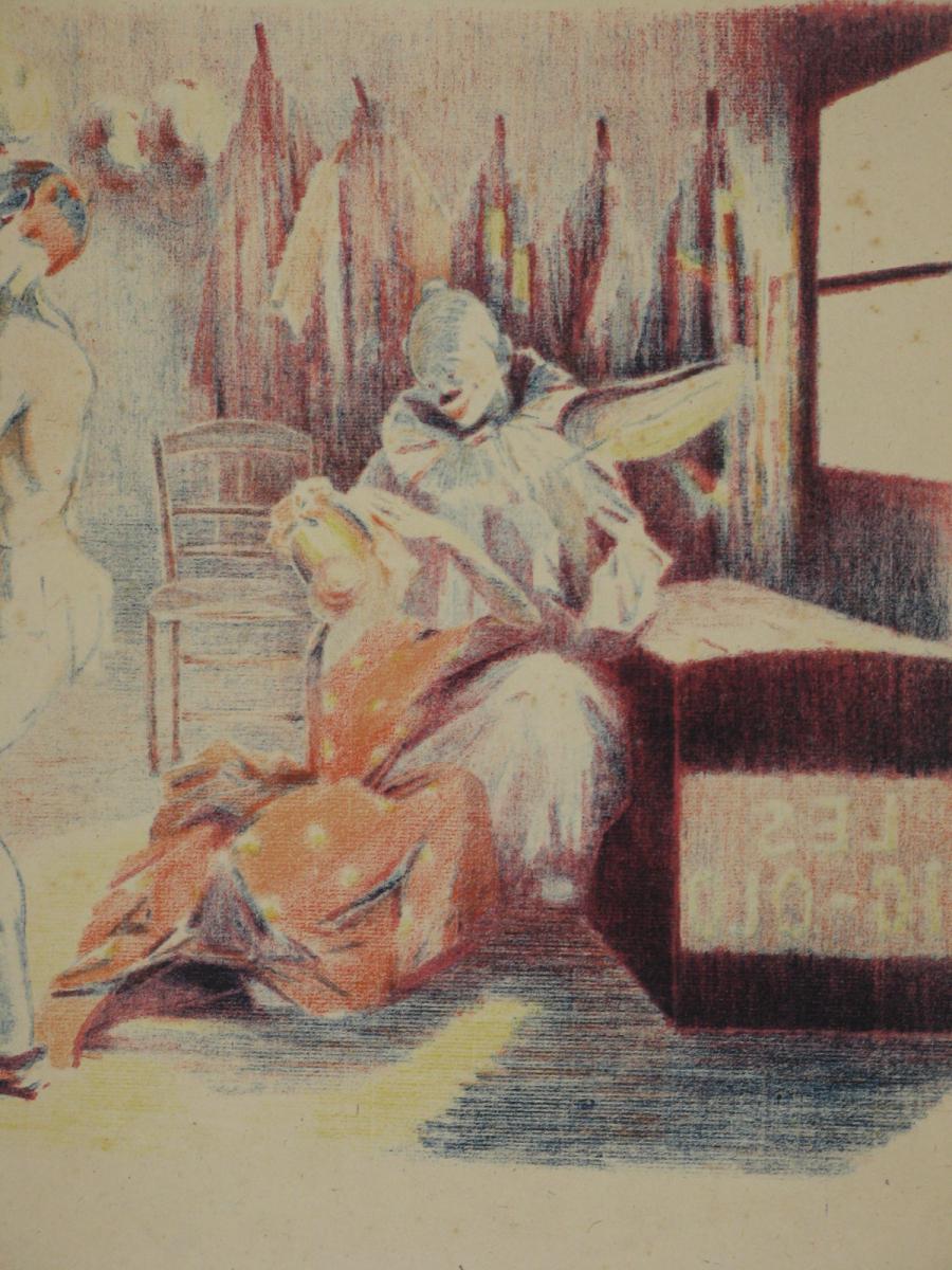 Original Lithograph, From Wagner, Clown From The Lodge, 20th.-photo-3