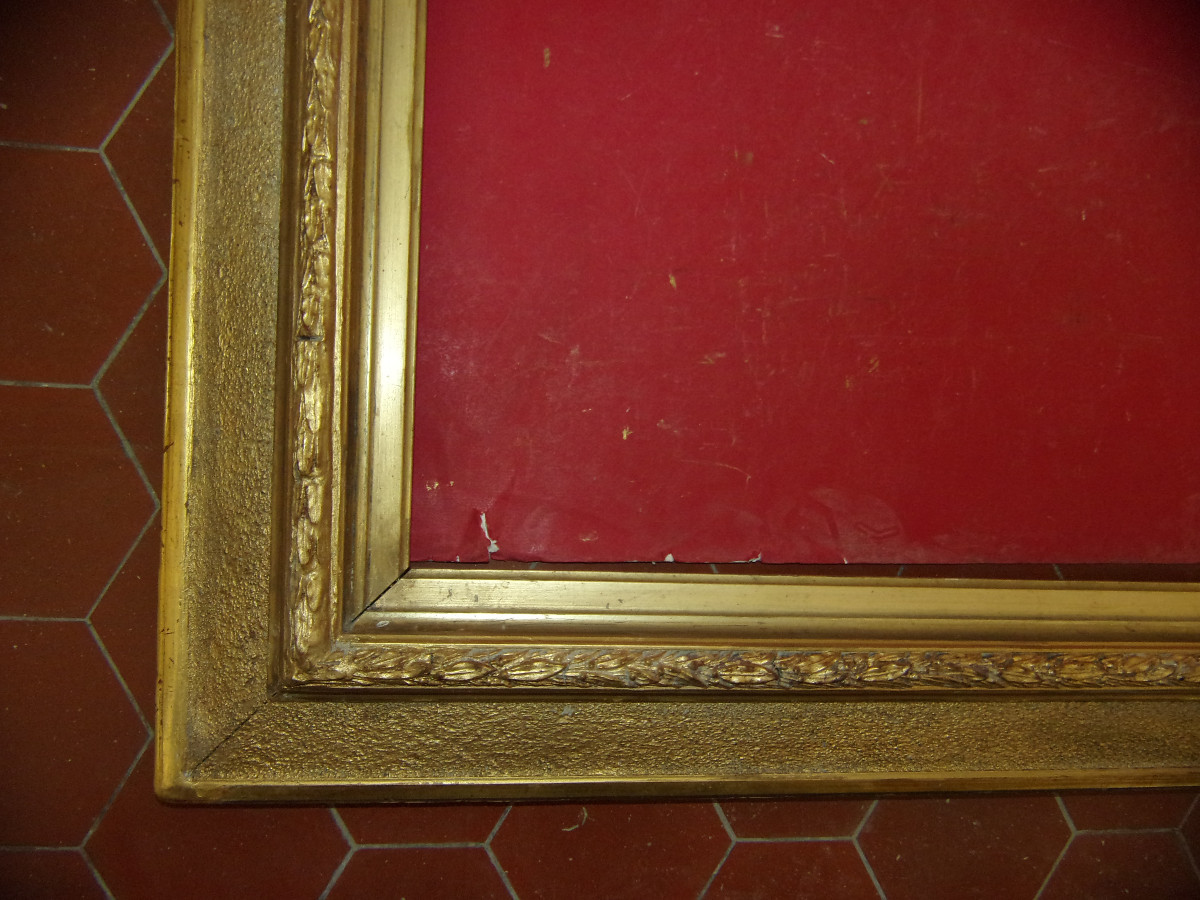 19th Century Gilded Wood Frame.-photo-4