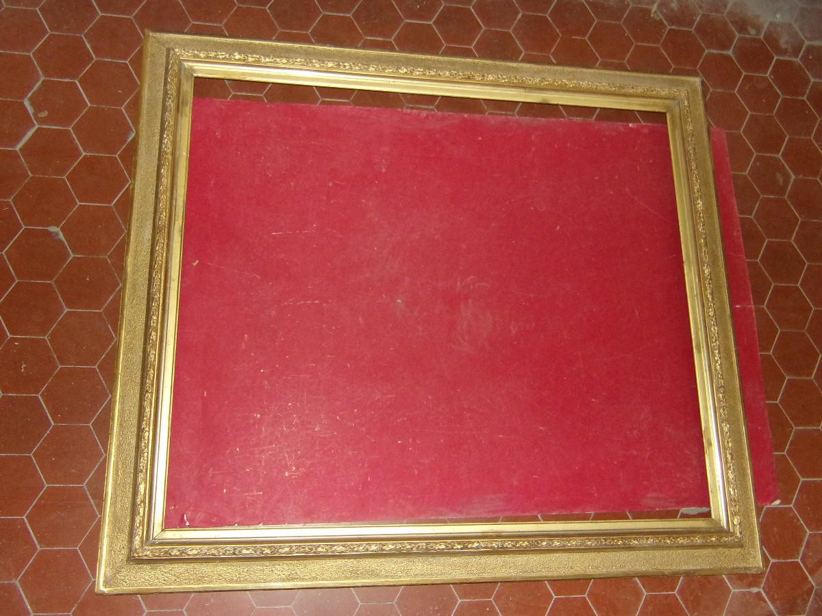 19th Century Gilded Wood Frame.
