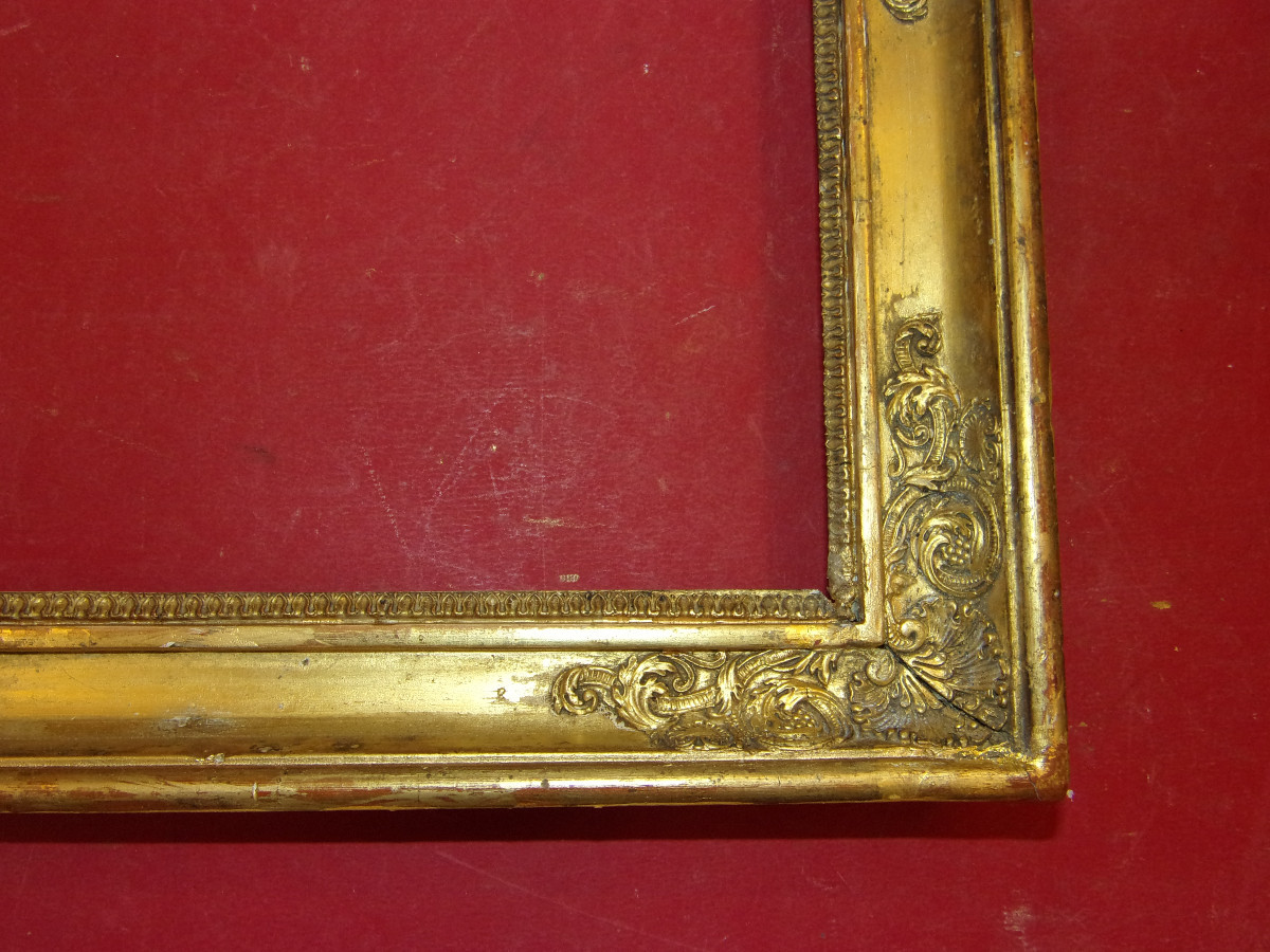 19th Century Gilded Wood Frame.-photo-4