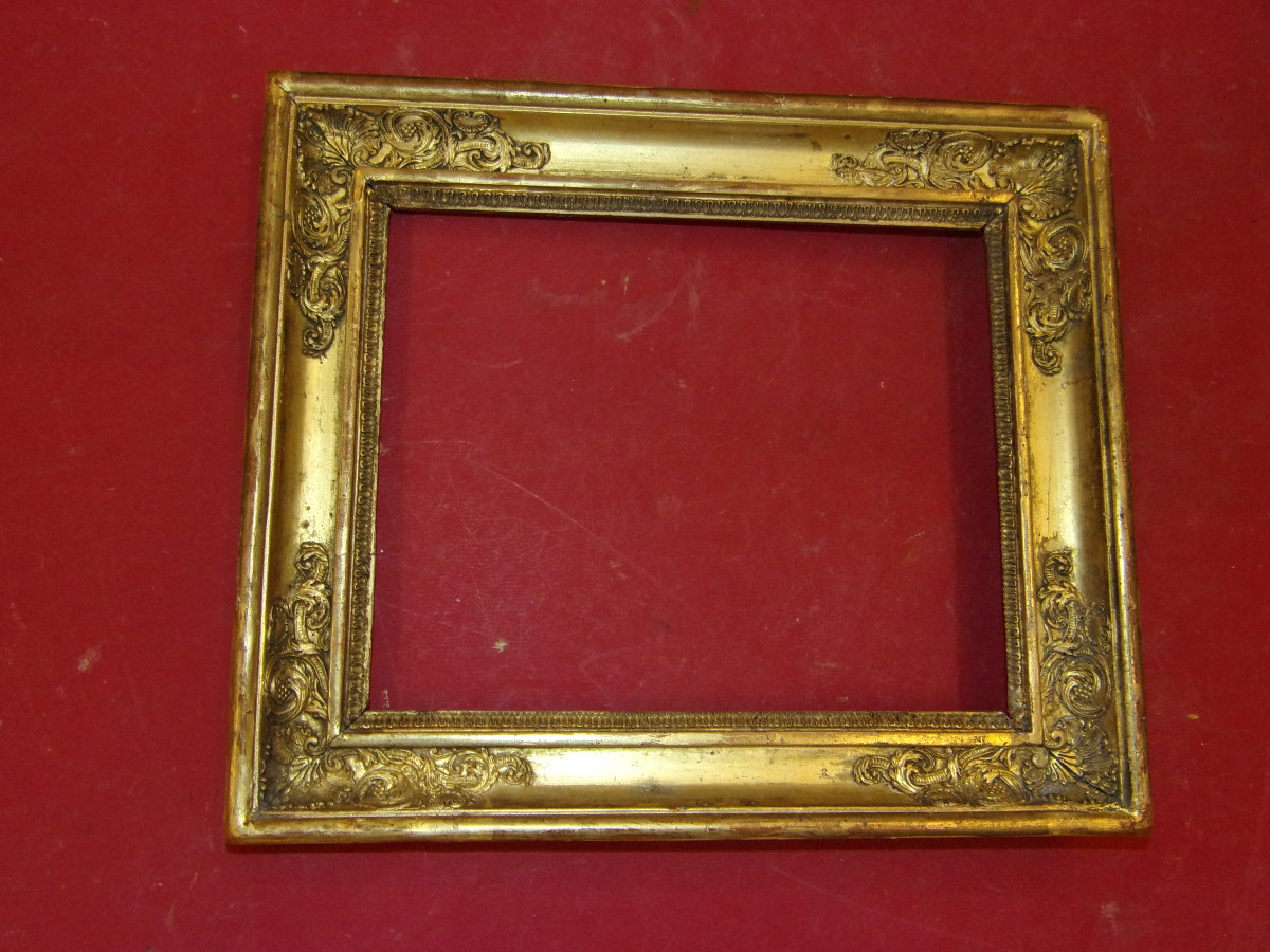 19th Century Gilded Wood Frame.