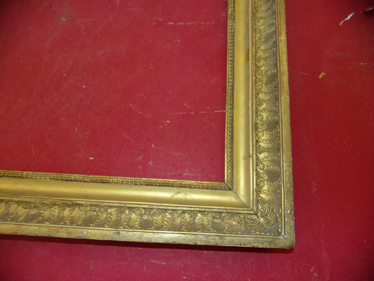 19th Century Gilded Wood Frame.-photo-4
