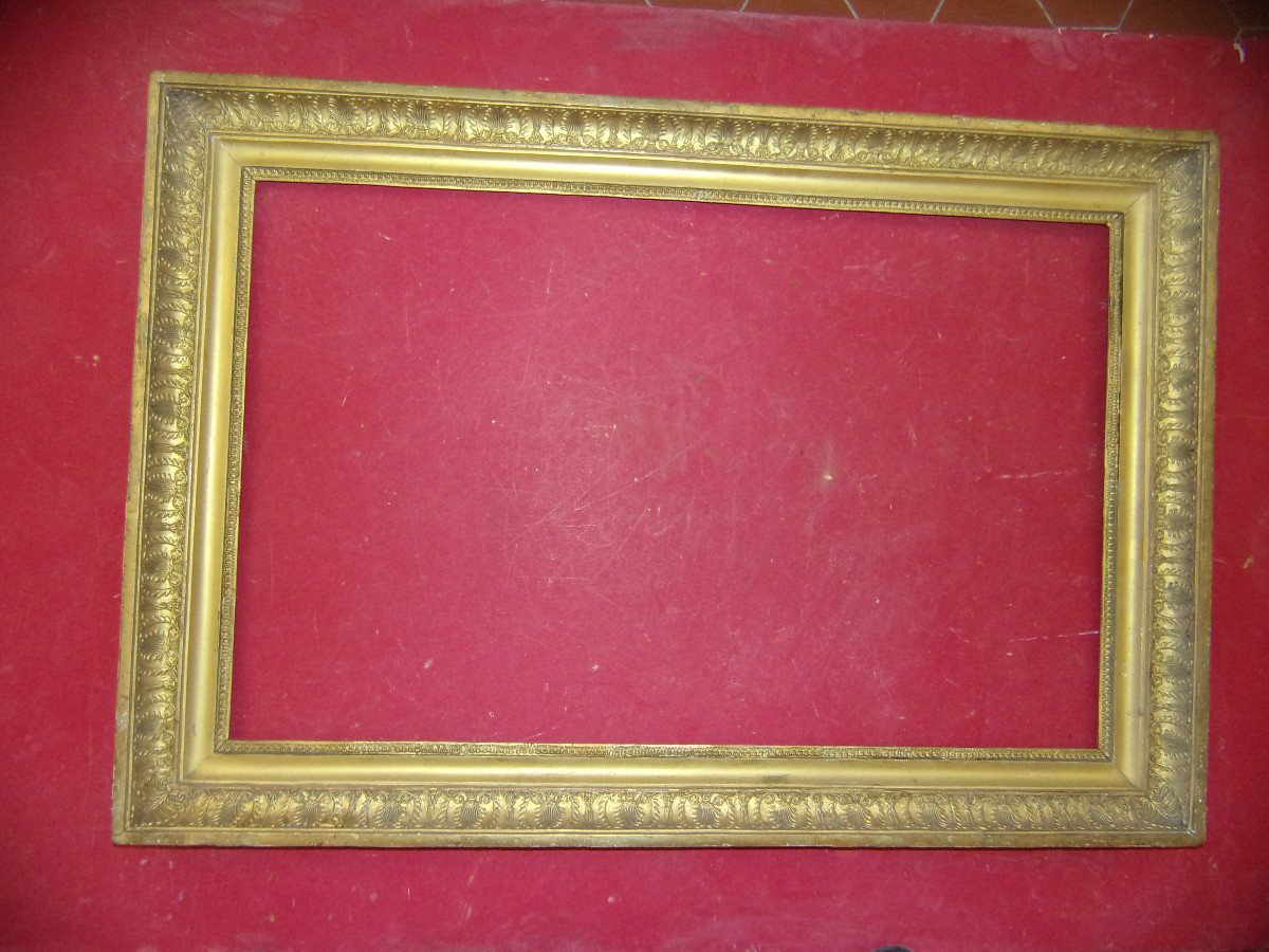 19th Century Gilded Wood Frame.
