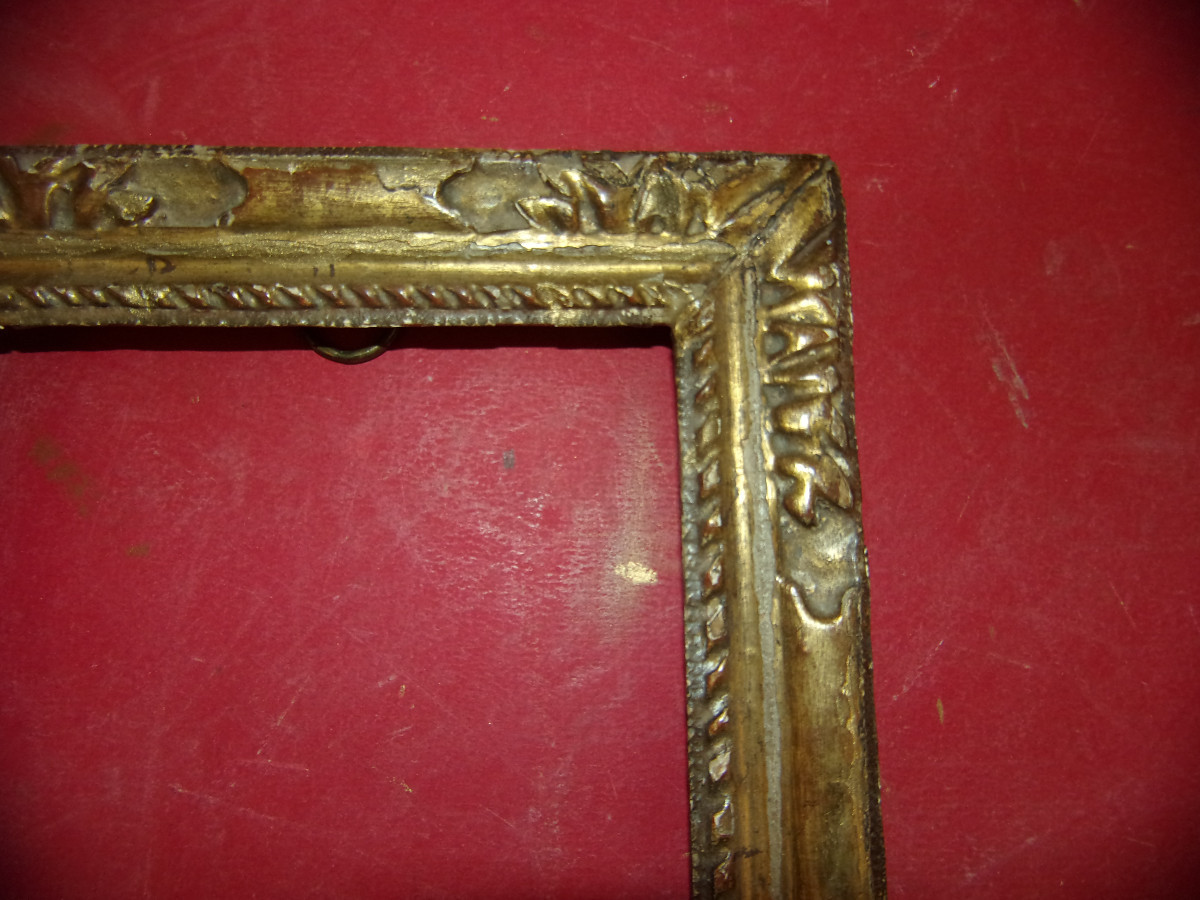 Gilded Wood Frame From The 17th Century, Louis XIV Period.-photo-3
