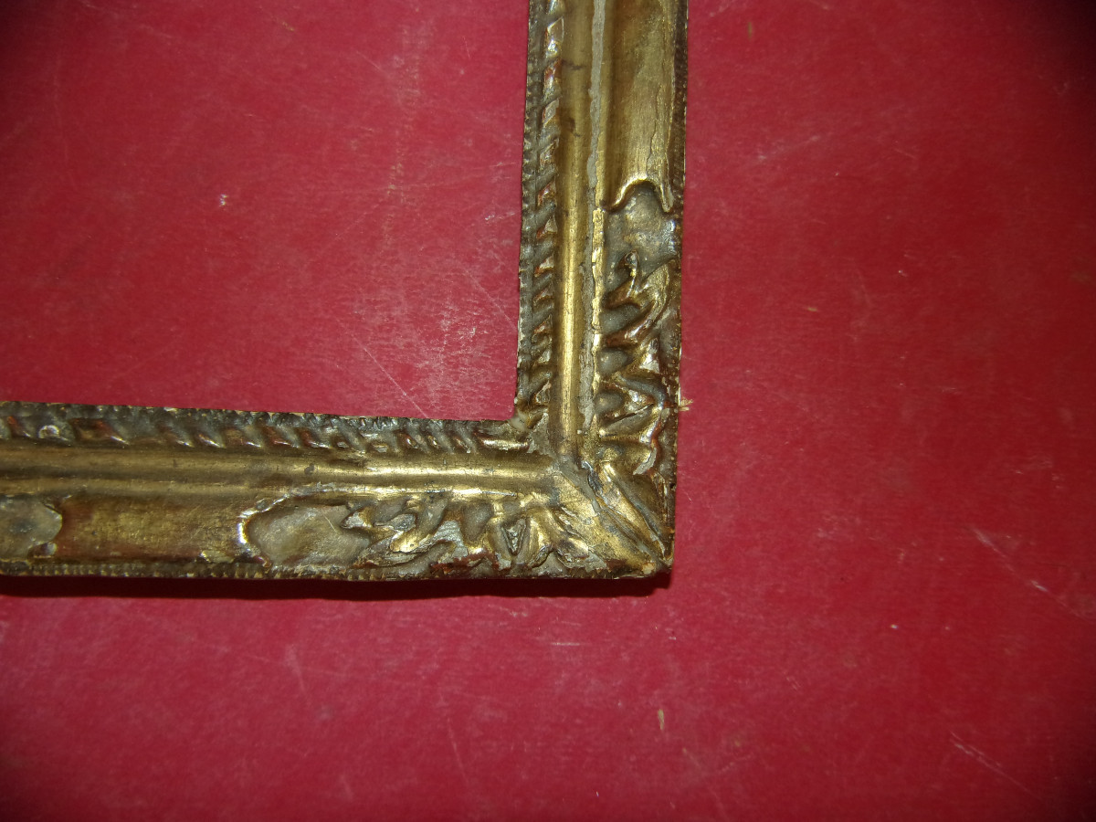 Gilded Wood Frame From The 17th Century, Louis XIV Period.-photo-4