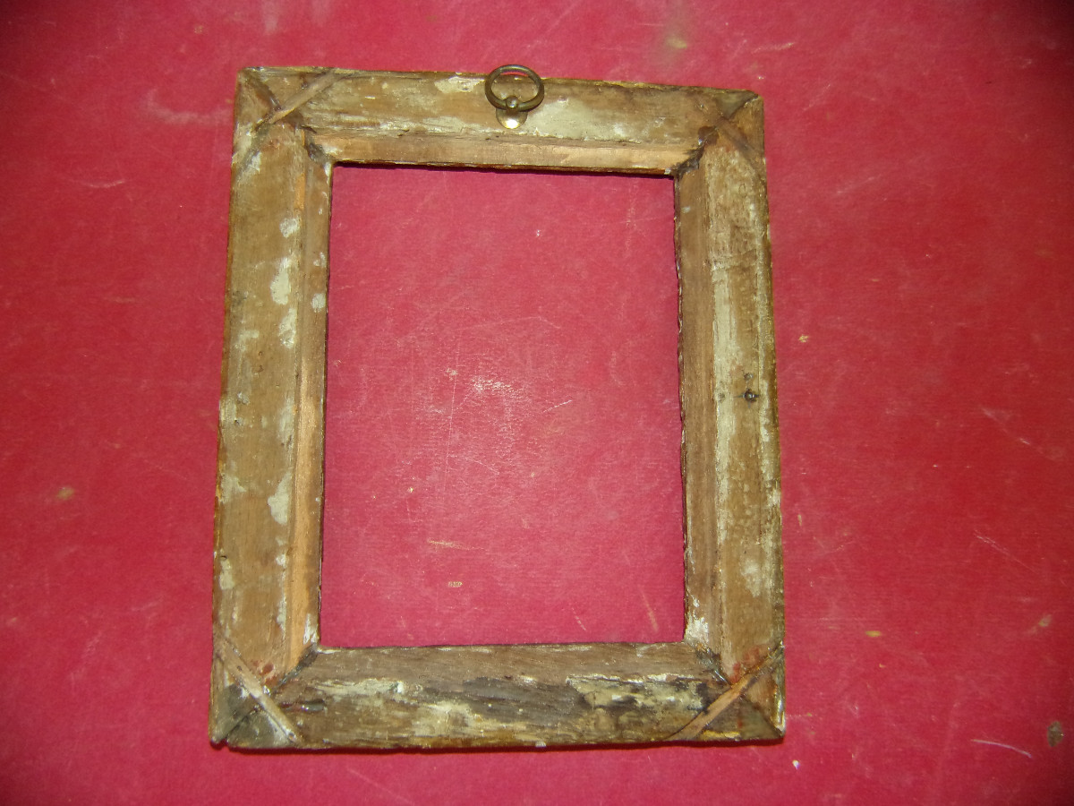 Gilded Wood Frame From The 17th Century, Louis XIV Period.-photo-3
