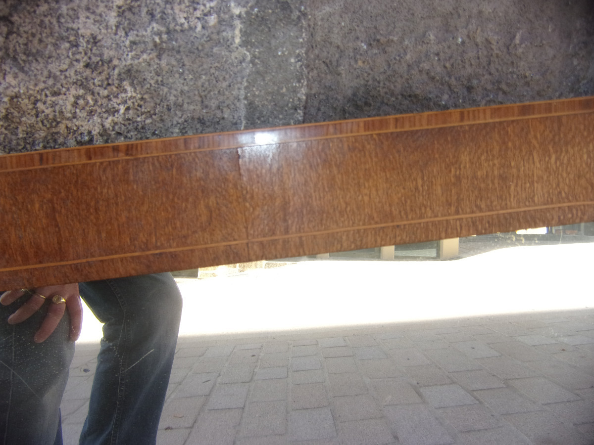 Art Deco Wooden Mirror, Early 20th Century.-photo-1