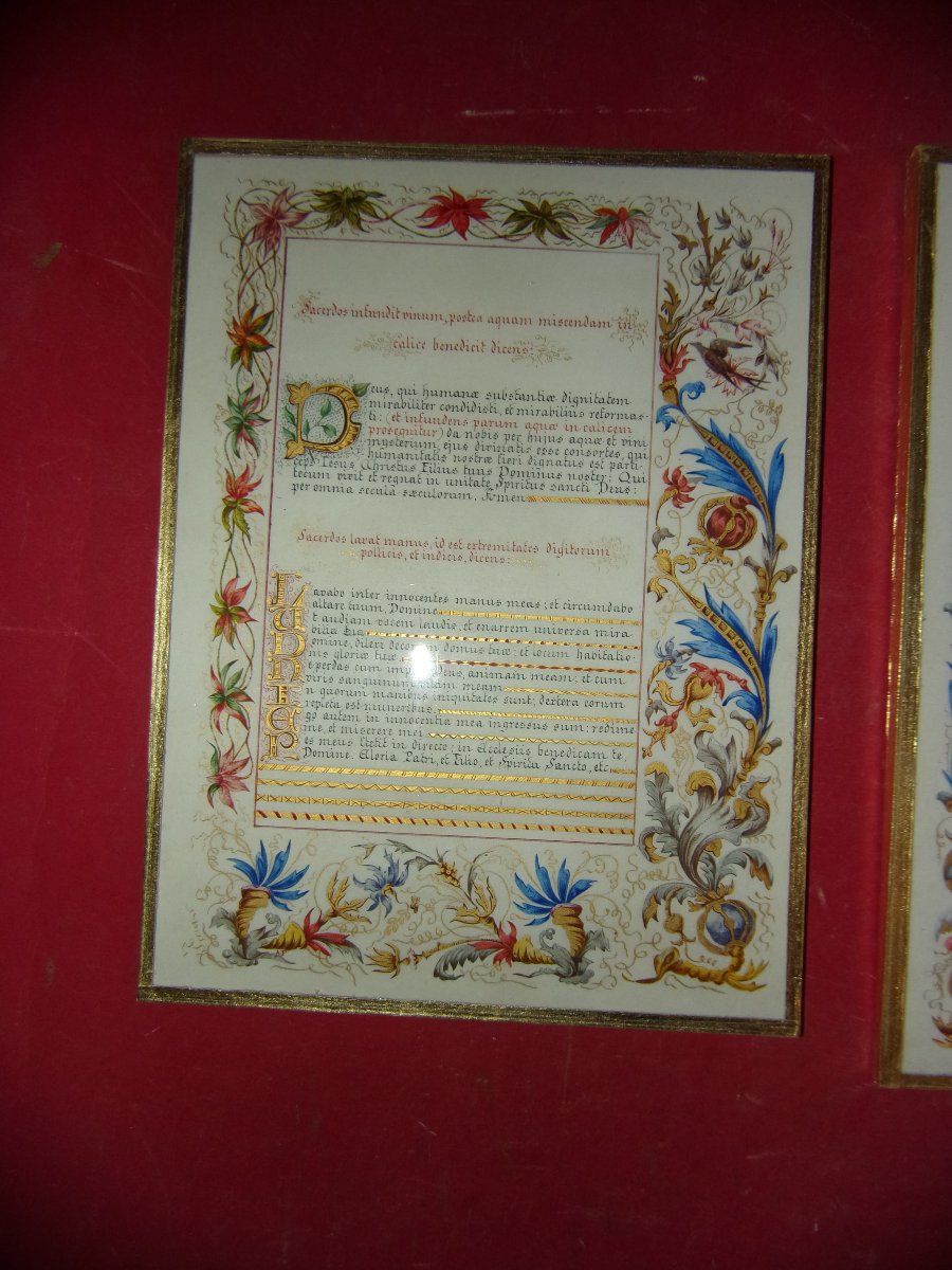 Church Altar Canon, Triptych Late 19th Century Period.-photo-2