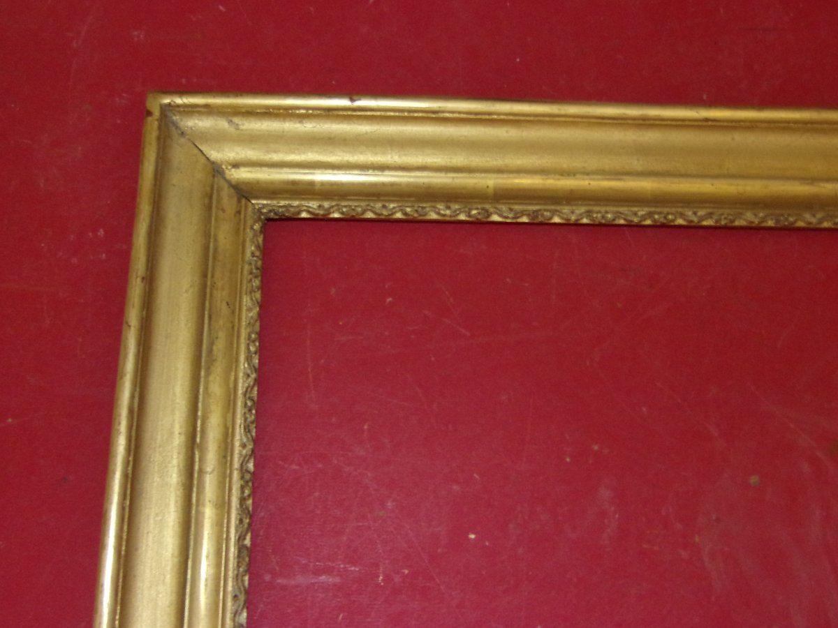Pair Of 19th-century Gilded Wooden Frames.-photo-1
