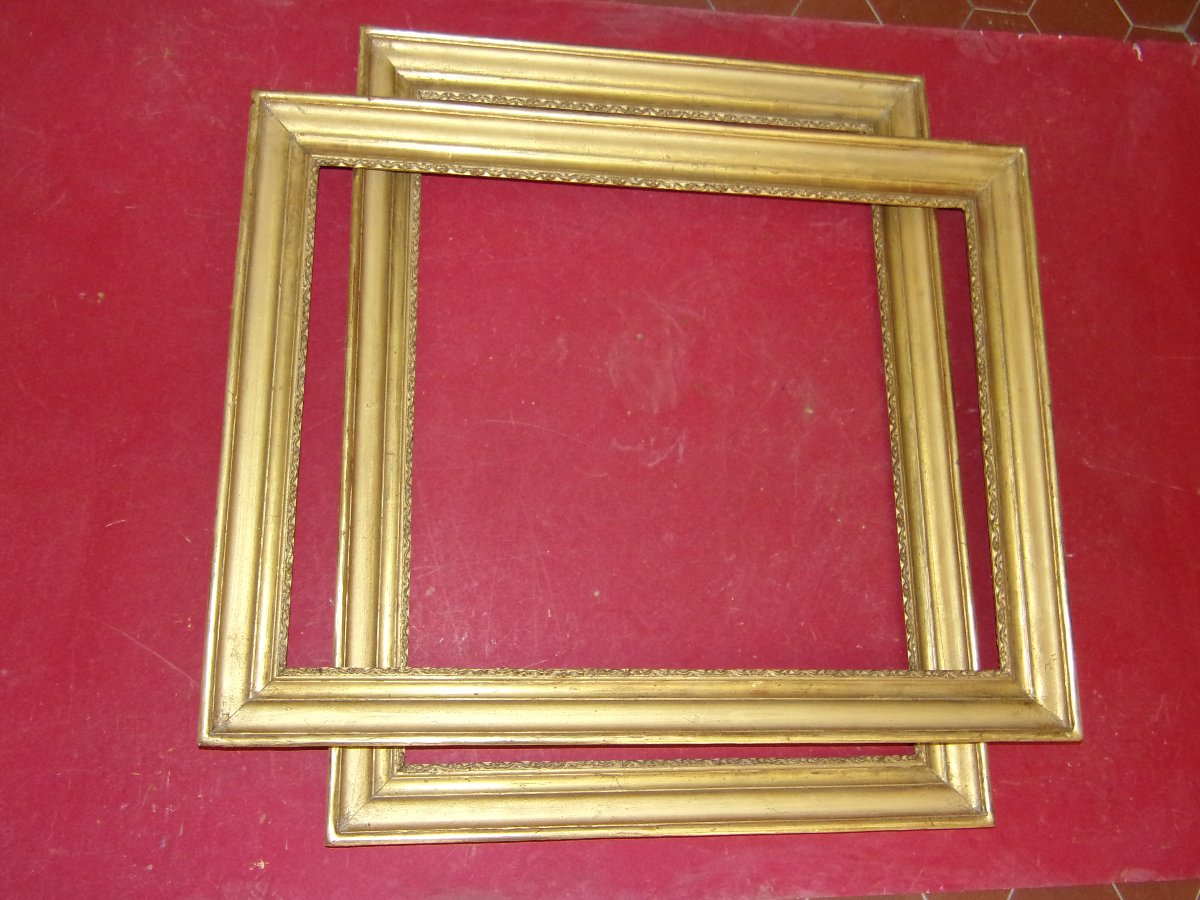 Pair Of 19th-century Gilded Wooden Frames.